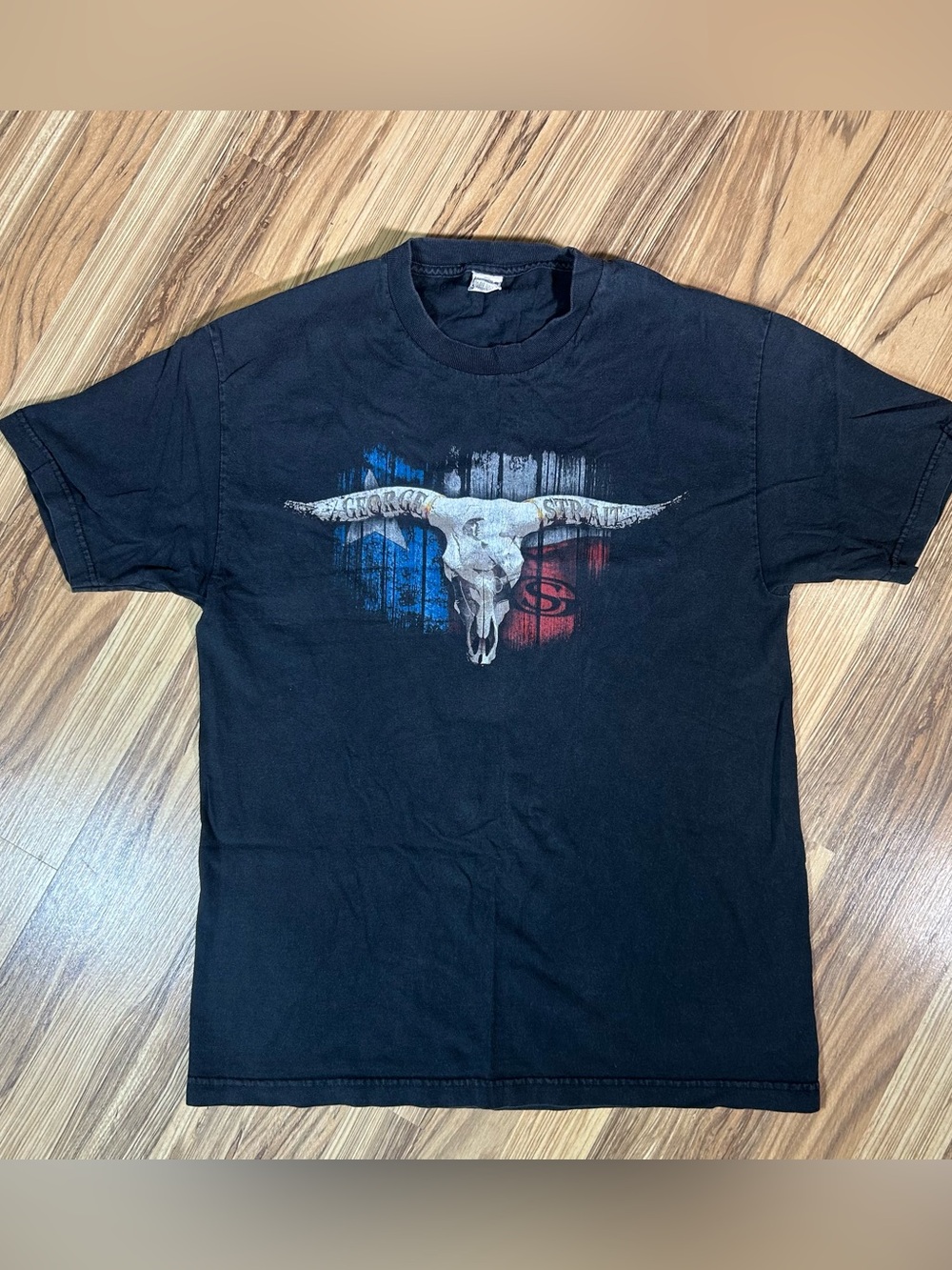 George  Strait T-Shirt “Cowboy Rides Away” 2014 Tour Black Size L Short Sleeve